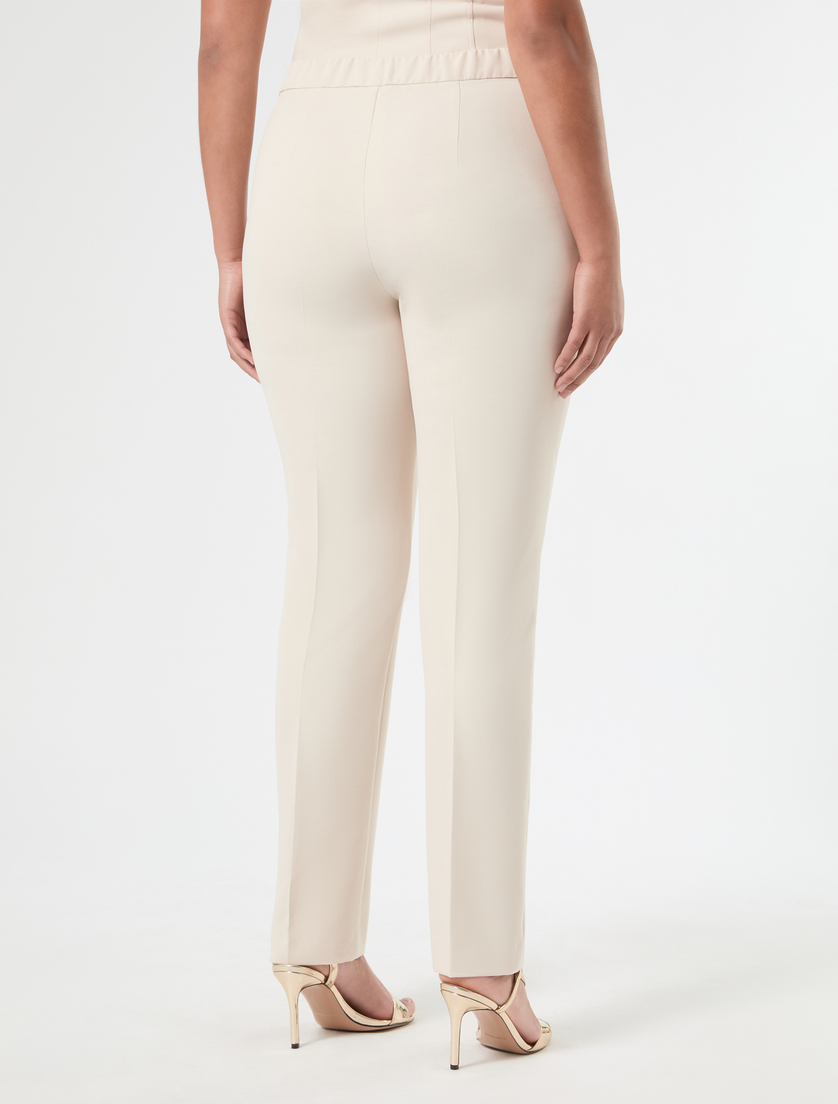 Pantaloni slim in tessuto diagonale - ALBINO - Marina Rinaldi - 4