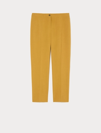 Basketweave mélange slim trousers - Marina Rinaldi