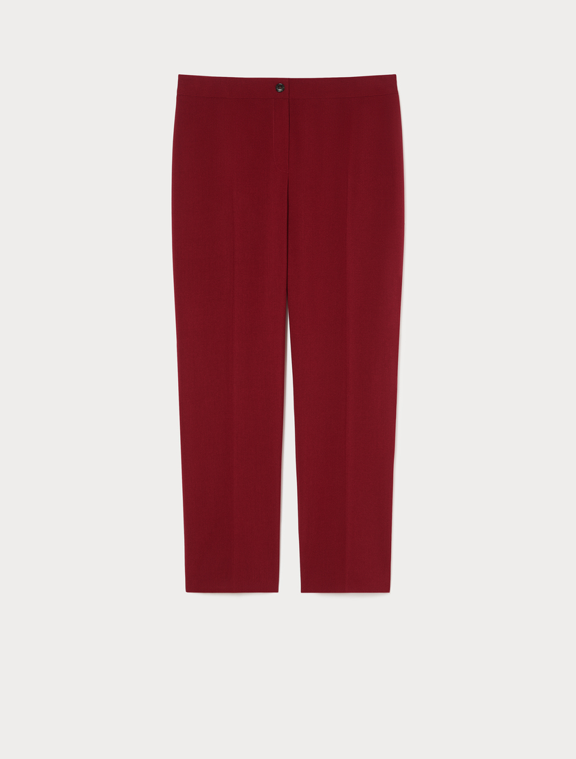 Pantaloni slim in stuoia mélange - BORDEAUX - Marina Rinaldi