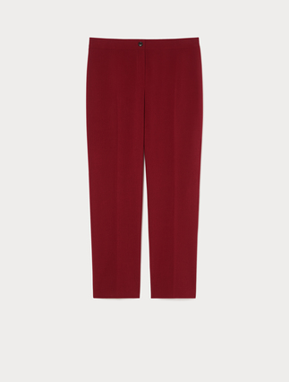 Pantaloni slim in stuoia mélange - BORDEAUX - Marina Rinaldi - 1