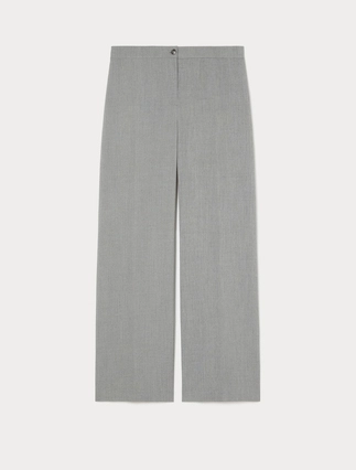 Basketweave mélange wide-leg trousers - Marina Rinaldi