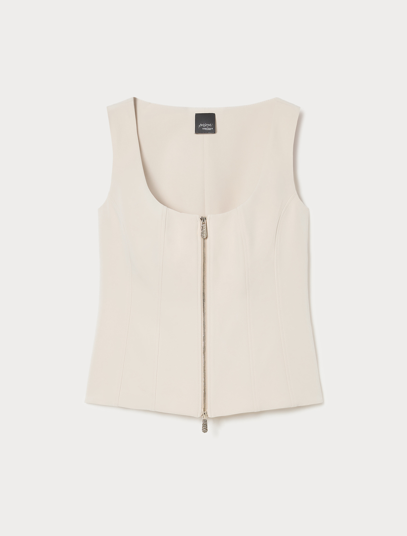 Gilet in tessuto diagonale - ALBINO - Marina Rinaldi