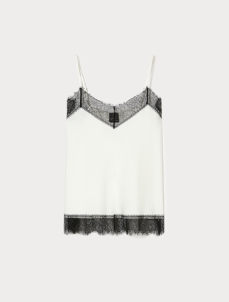 Top in satin e pizzo - Marina Rinaldi