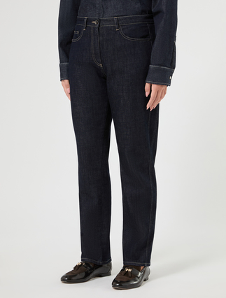Slim-fit cotton denim jeans - MIDNIGHTBLUE