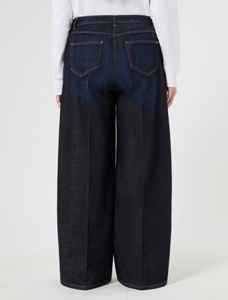 Wide-fit cotton denim jeans - MIDNIGHTBLUE - Marina Rinaldi - 4