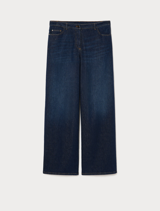 Jean palazzo en denim stretch - Marina Rinaldi