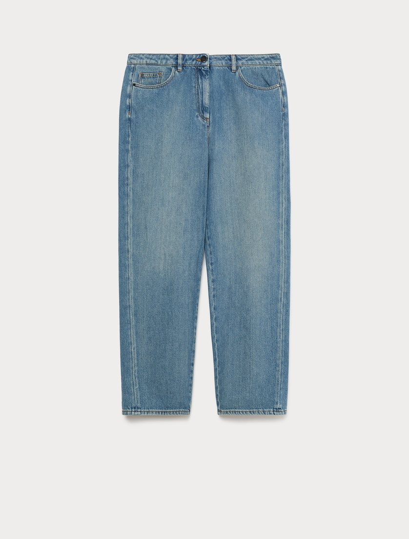 Tencel cotton barrel-leg jeans - BLUE JEANS - Marina Rinaldi