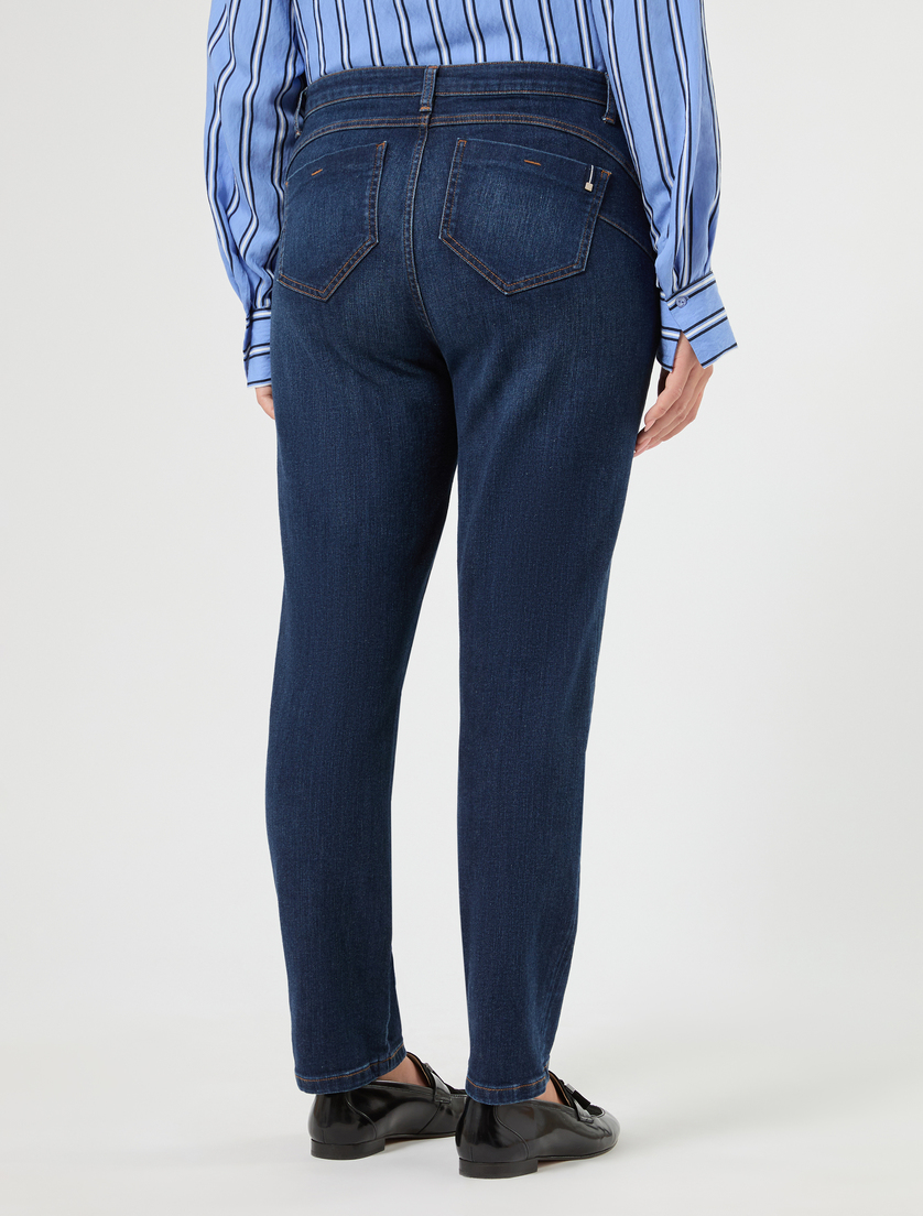 Perfect-fit stretch denim jeans - MIDNIGHTBLUE - Marina Rinaldi - 4