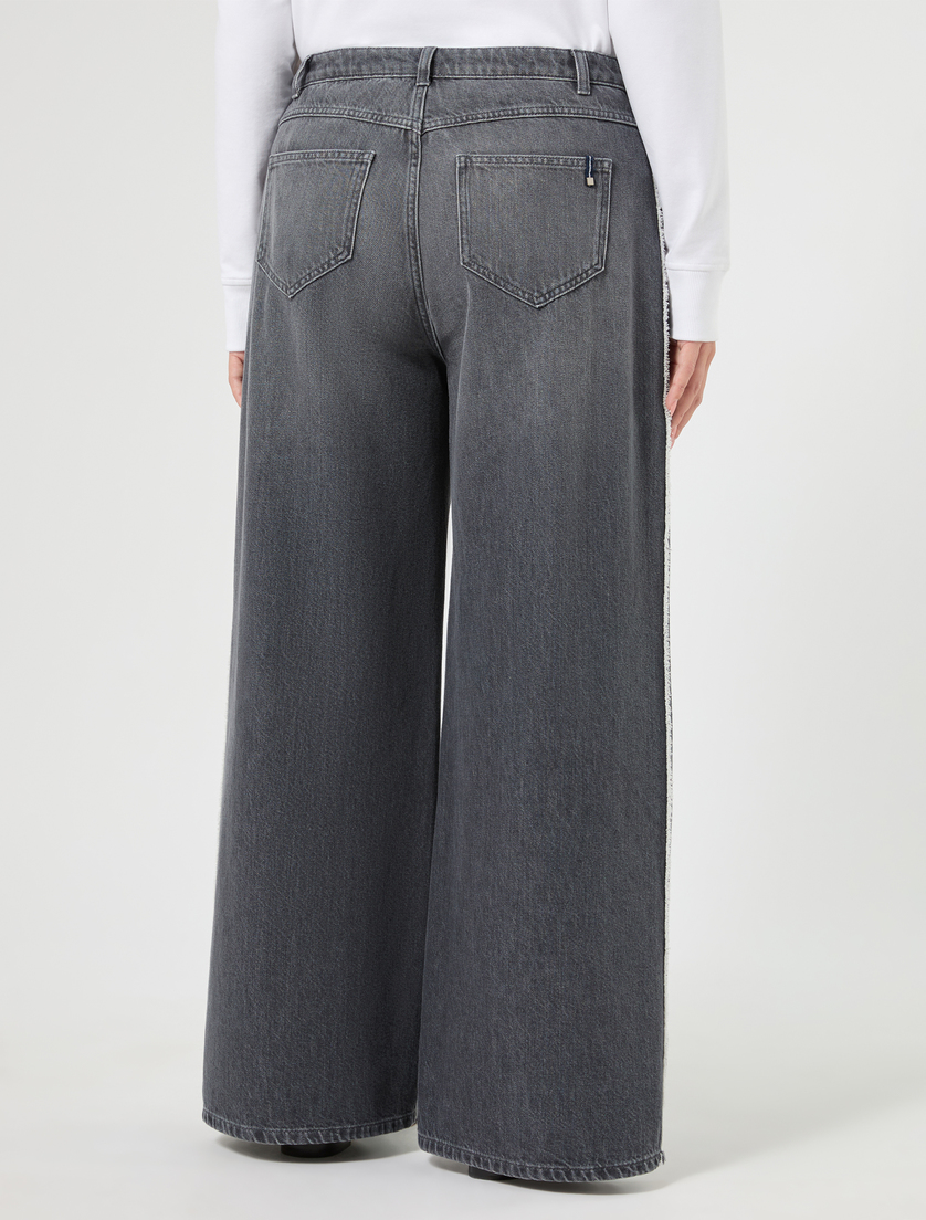 Tencel cotton denim jeans - DARK GREY - Marina Rinaldi - 4
