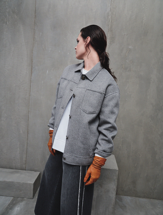 Tencel cotton denim jeans - DARK GREY