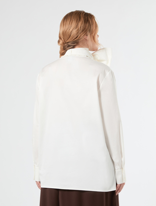 Satin shirt - WHITE - Marina Rinaldi - 4