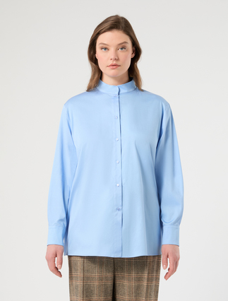 Satin shirt - LIGHT BLUE - Marina Rinaldi - 5