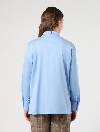 Satin shirt - LIGHT BLUE - Marina Rinaldi - 4