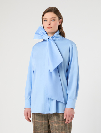 Satin shirt - LIGHT BLUE
