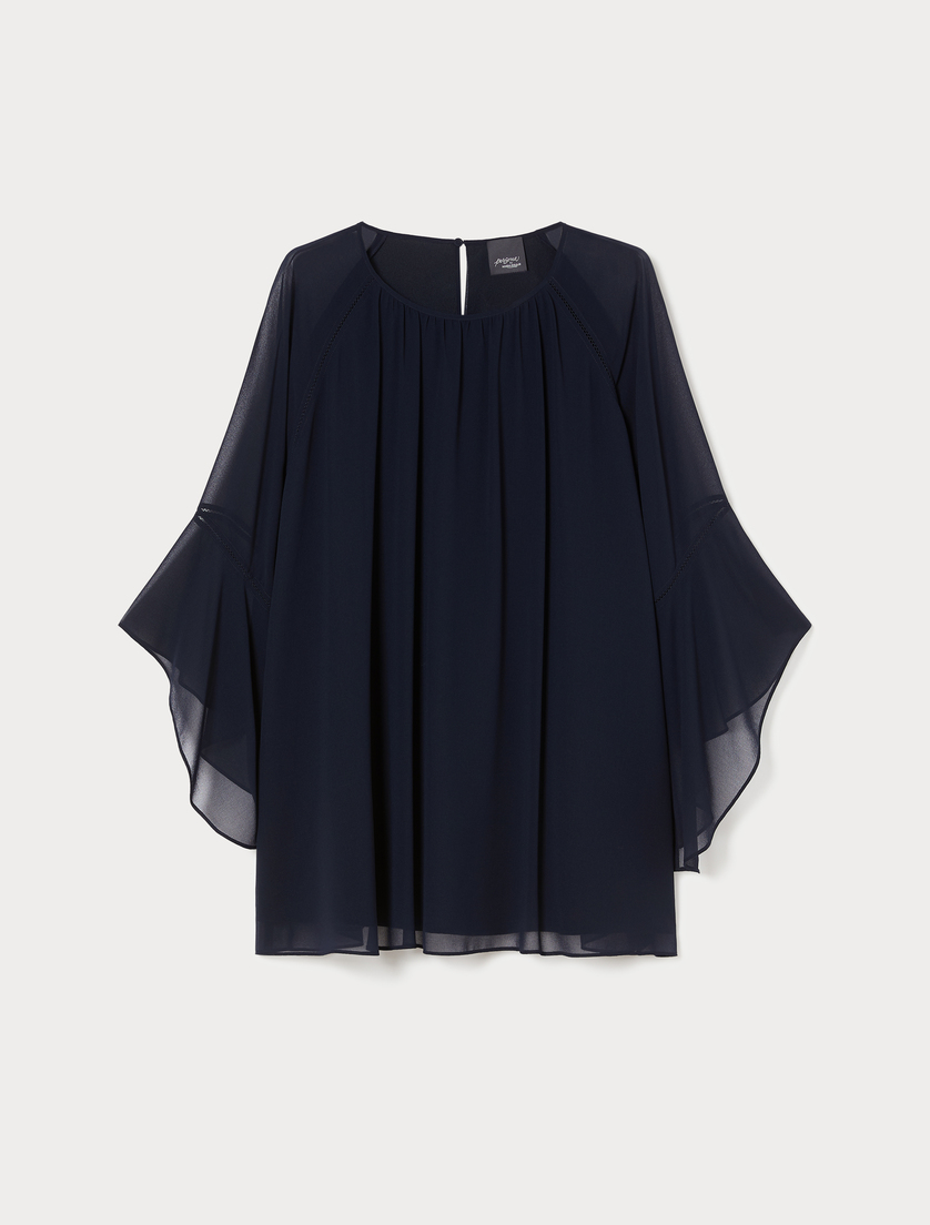 Georgette blouse - MIDNIGHTBLUE - Marina Rinaldi
