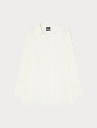 Crepe de chine polo blouse - Marina Rinaldi