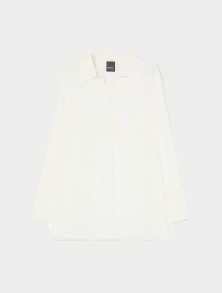 Crepe de chine polo blouse - Marina Rinaldi