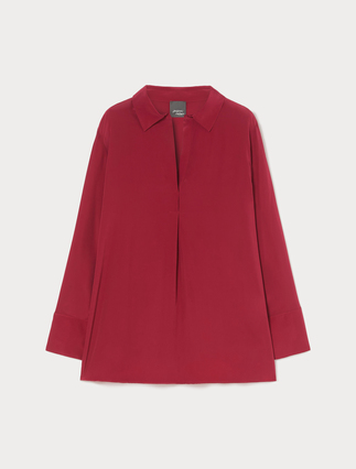 Crepe de chine polo blouse - Marina Rinaldi
