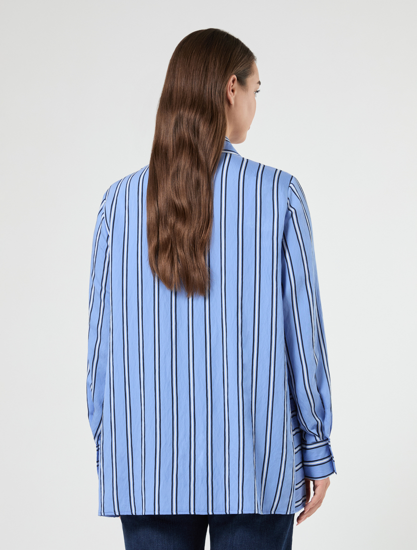 Yarn-dyed viscose shirt - LIGHT BLUE - Marina Rinaldi - 4