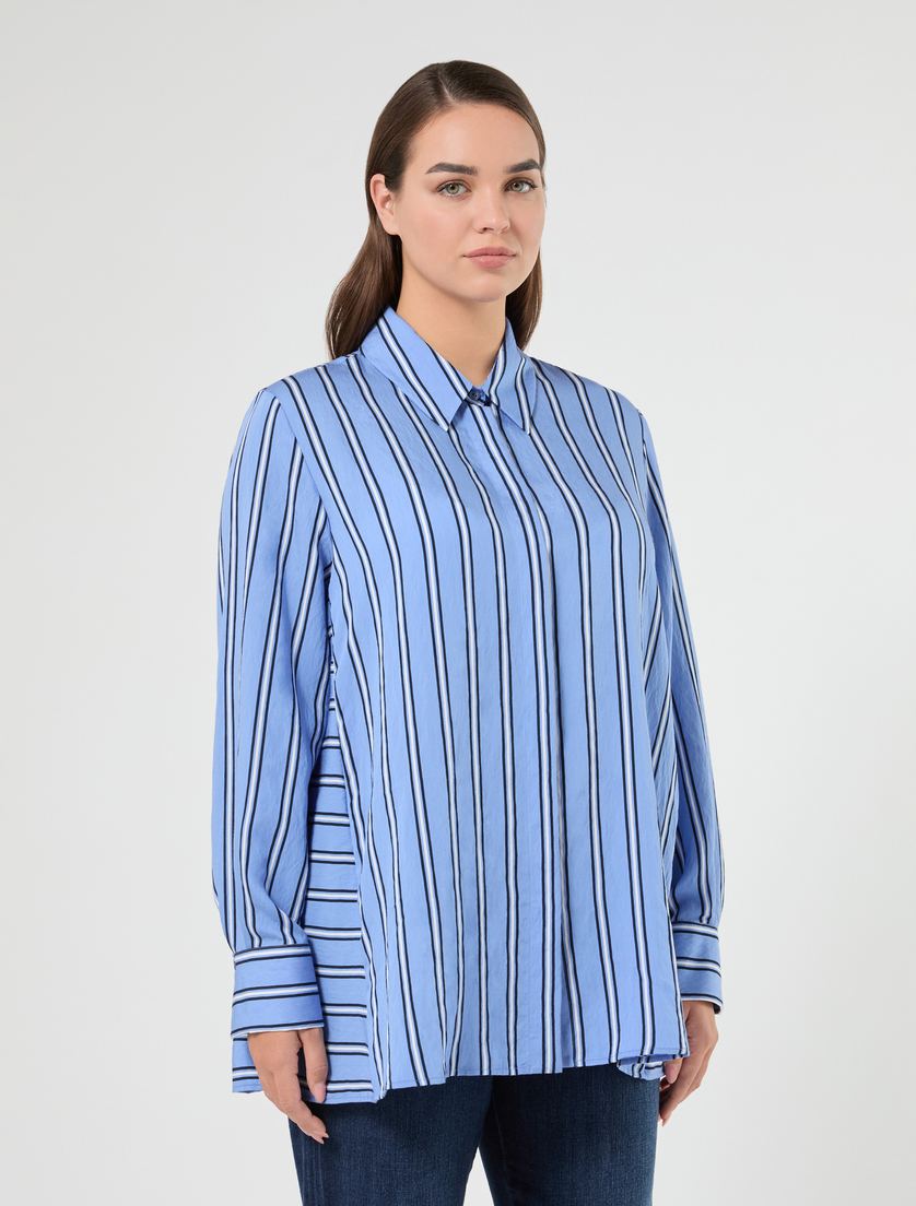 Yarn-dyed viscose shirt - LIGHT BLUE - Marina Rinaldi - 3