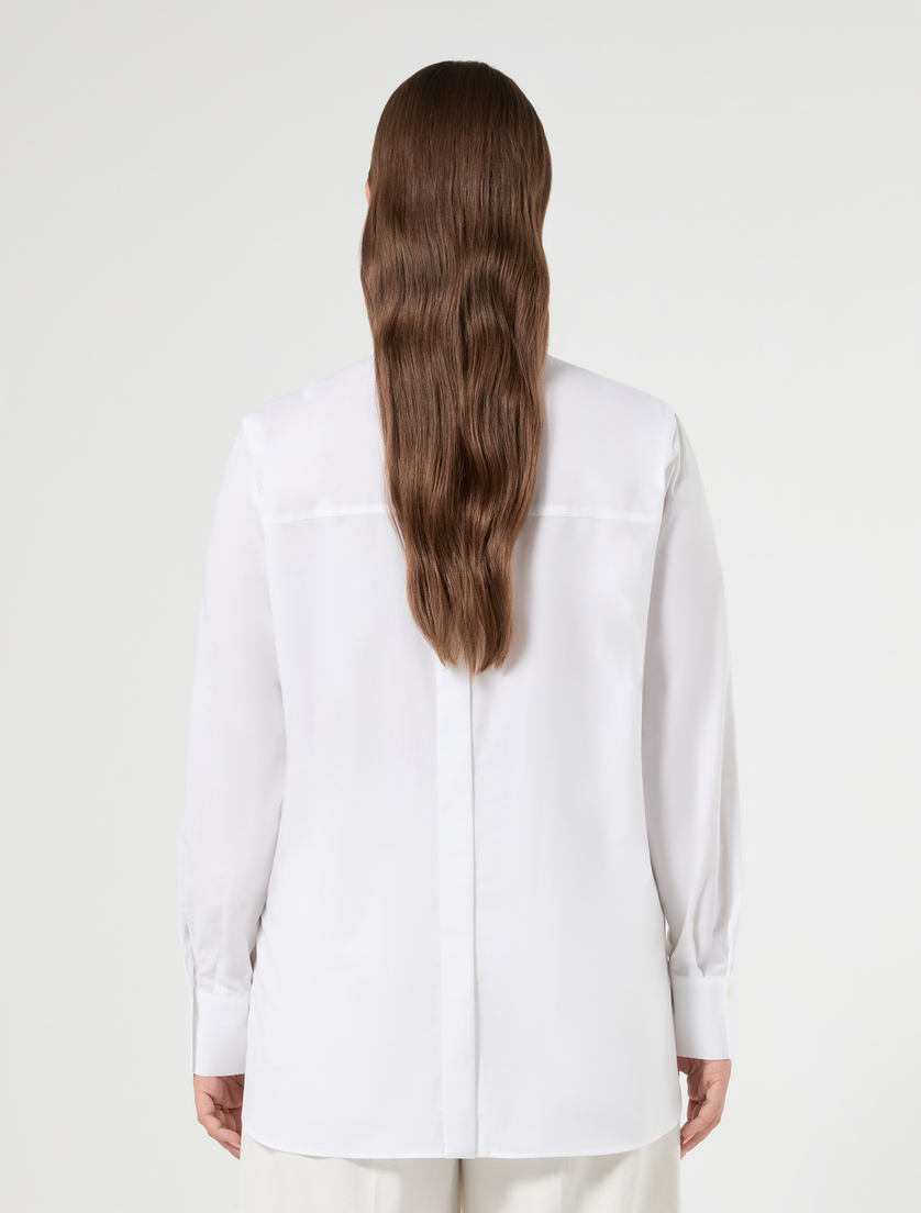 Cotton poplin shirt - OPTICAL WHITE - Marina Rinaldi - 4