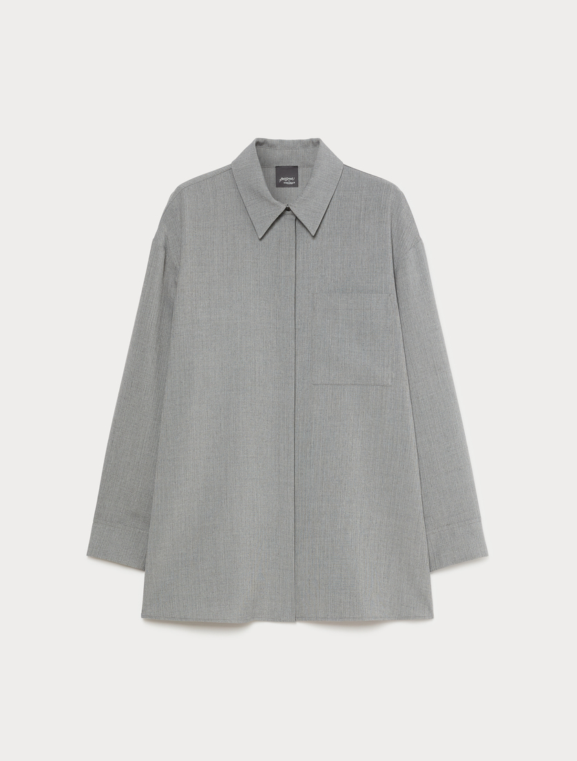 Camisola de esterilla jaspeada - GRIS MEDIO - Marina Rinaldi