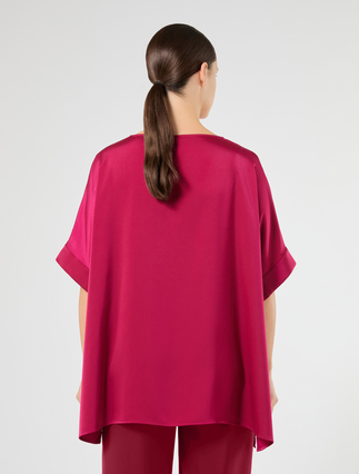 Satin poncho - FUCHSIA - Marina Rinaldi - 4