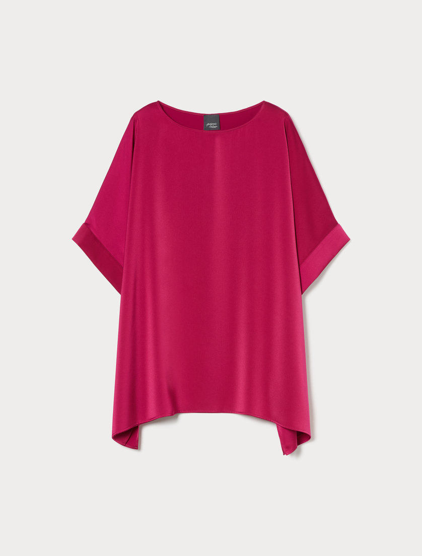 Satin poncho - FUCHSIA - Marina Rinaldi