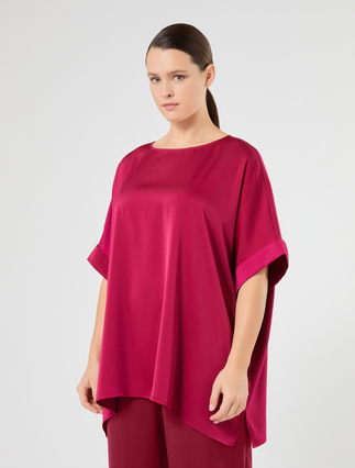 Satin poncho - FUCHSIA - Marina Rinaldi - 3