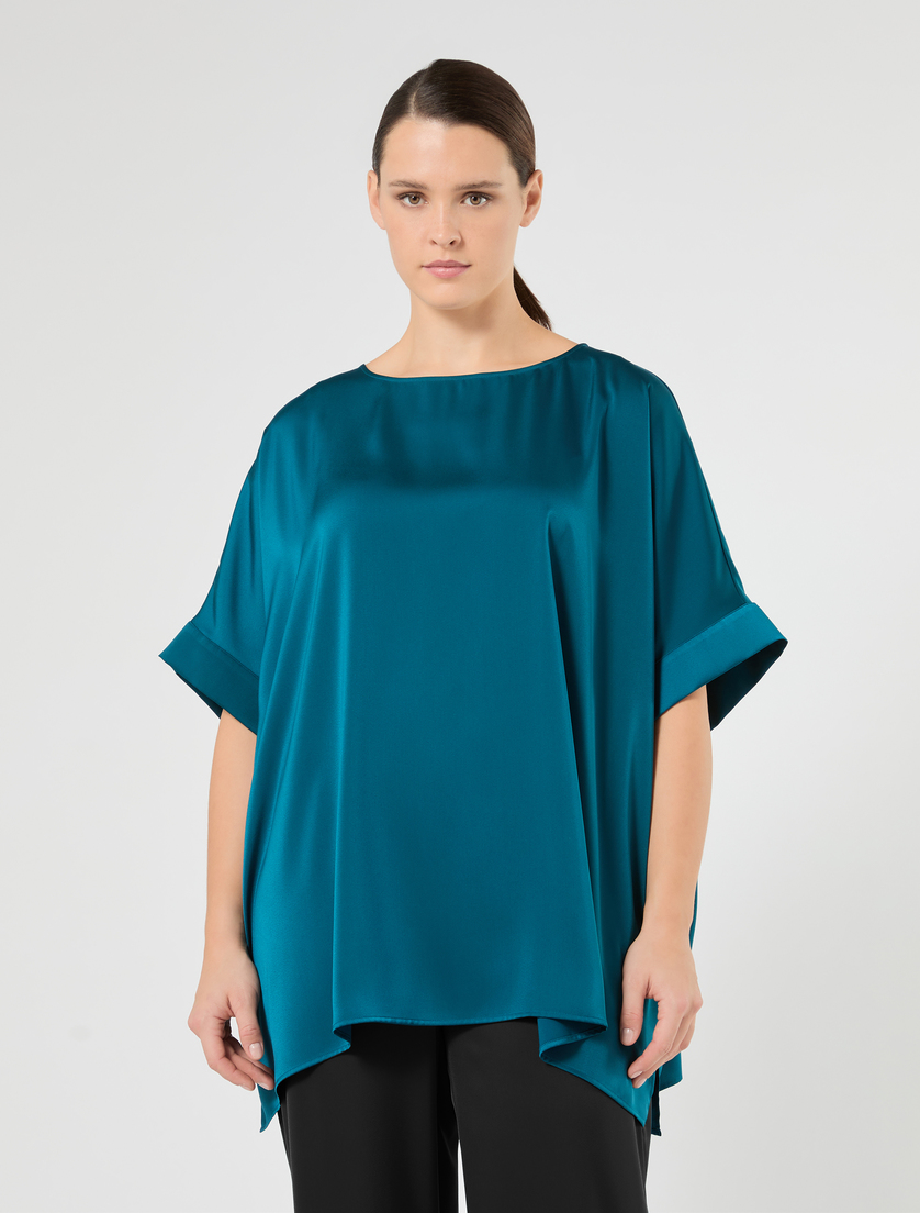 Satin poncho - OIL - Marina Rinaldi - 3