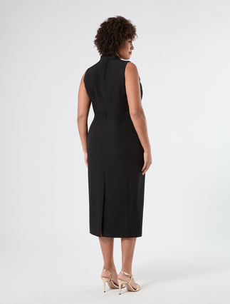 Abito in tessuto diagonale - NERO - Marina Rinaldi - 4