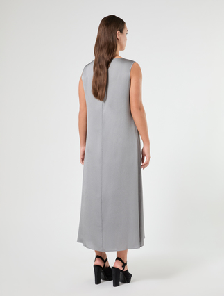 Long satin dress - MEDIUM GREY - Marina Rinaldi - 4