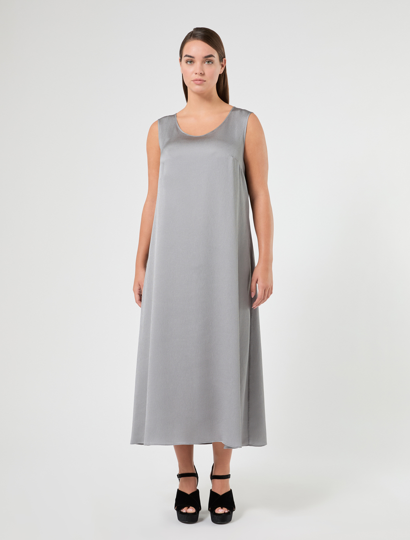 Long satin dress - MEDIUM GREY - Marina Rinaldi - 3