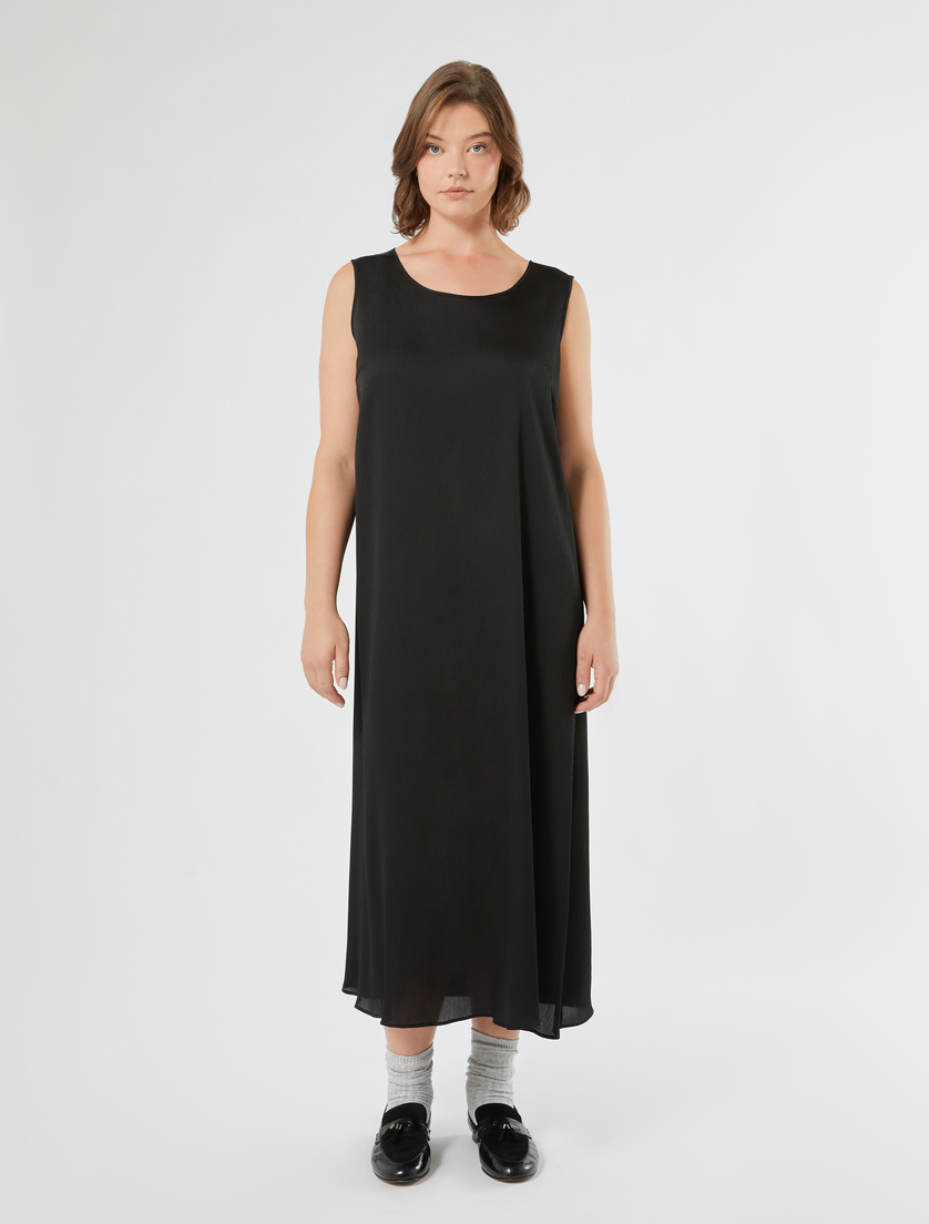 Abito lungo in raso - NERO - Marina Rinaldi - 3