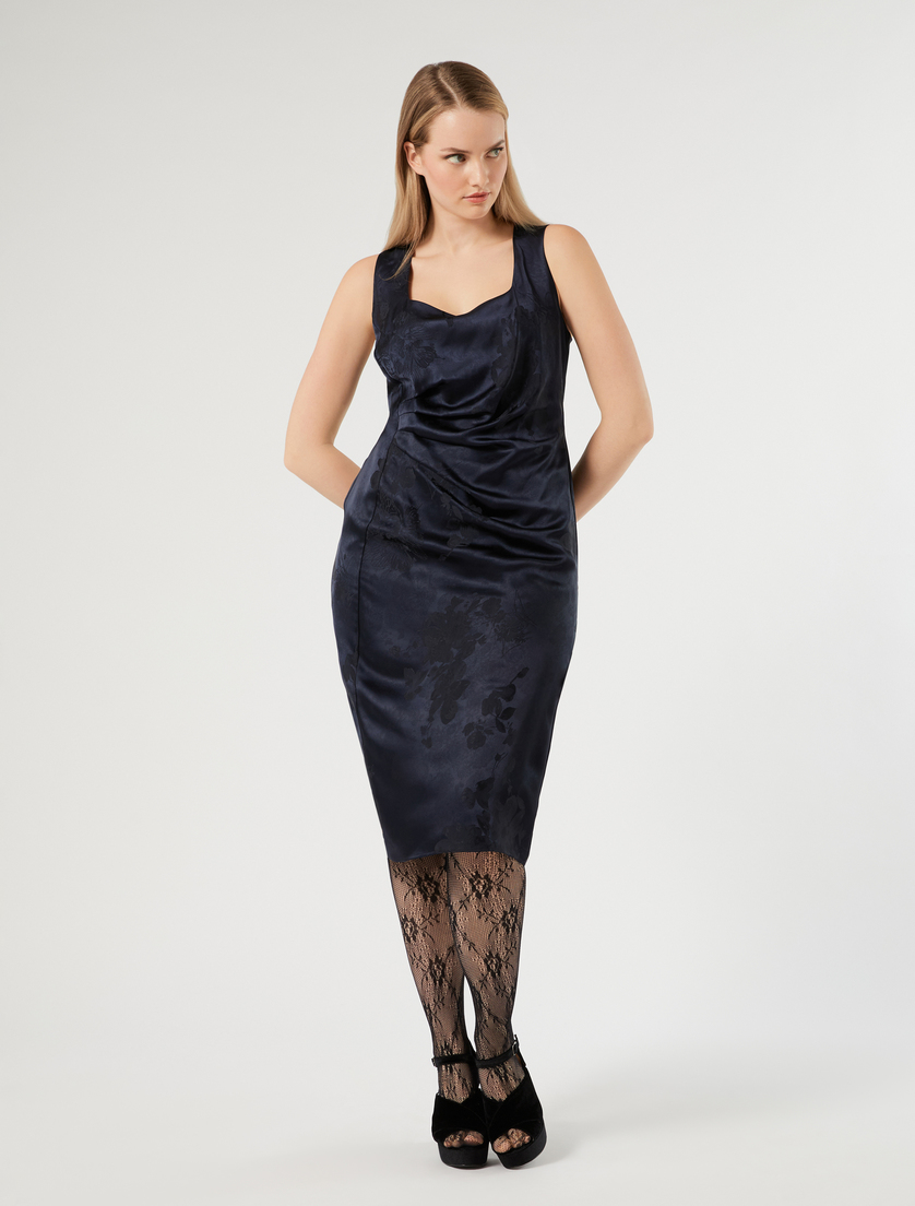 Draped jacquard dress - Marina Rinaldi