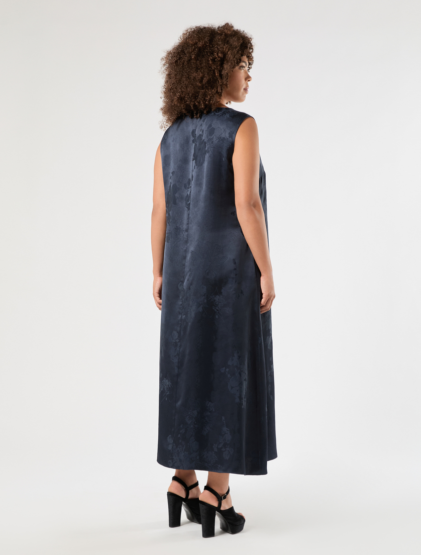 Abito lungo jacquard - BLU NOTTE - Marina Rinaldi - 4