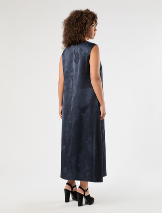 Abito lungo jacquard - BLU NOTTE - Marina Rinaldi - 4
