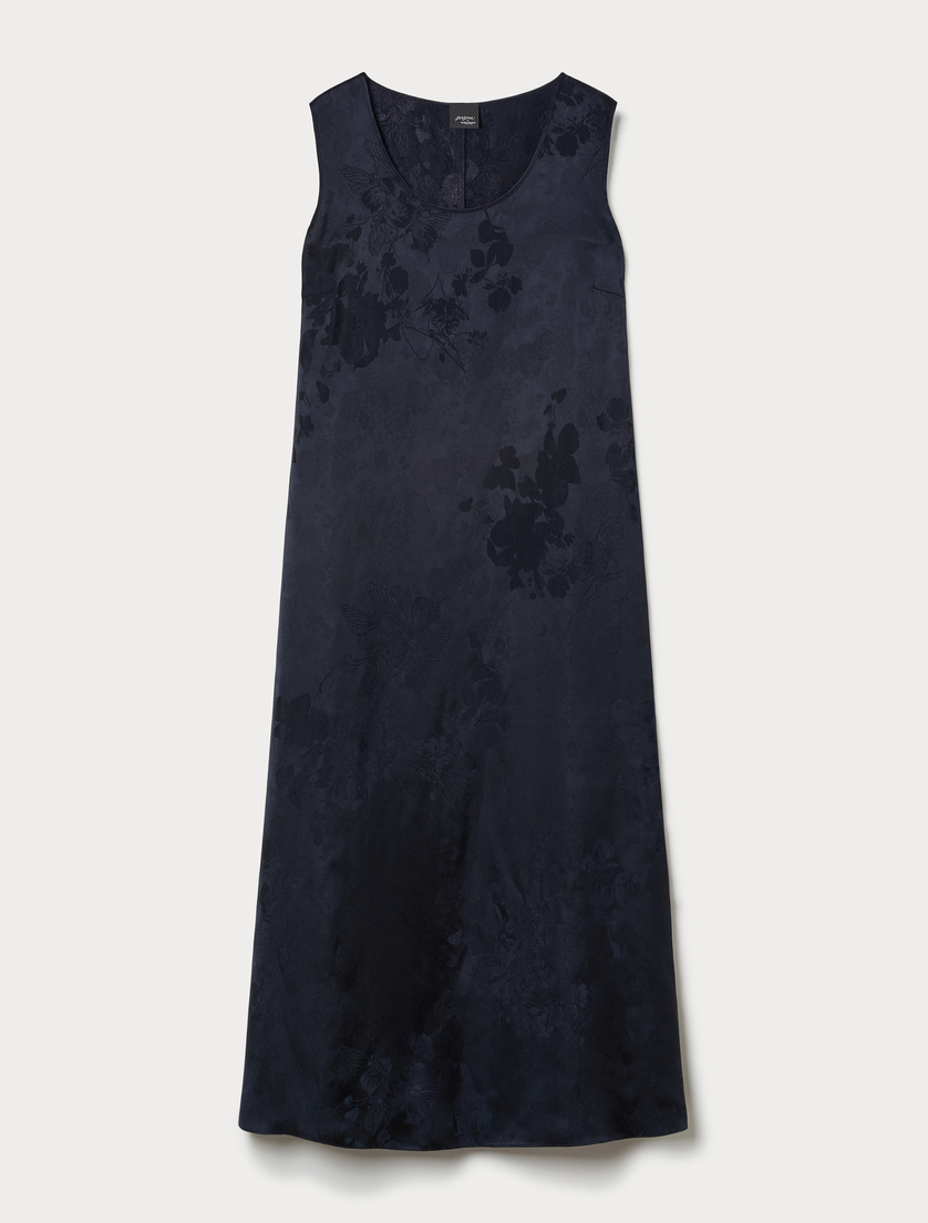 Abito lungo jacquard - BLU NOTTE - Marina Rinaldi