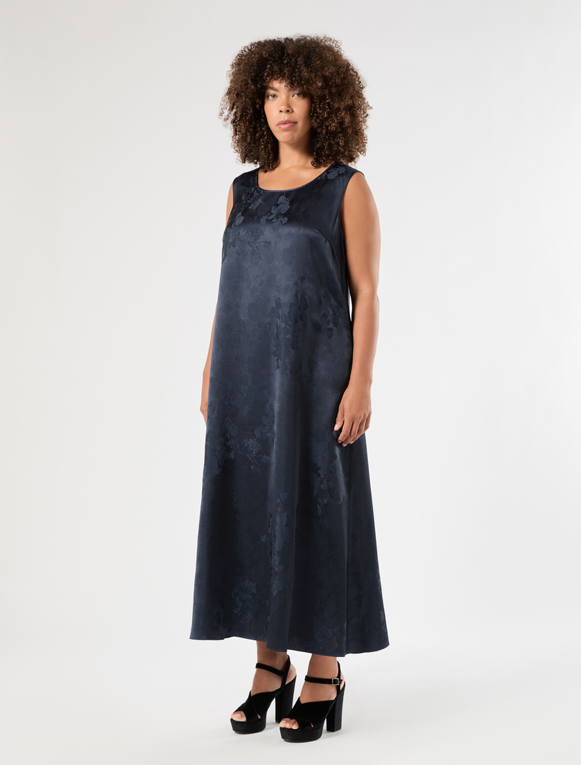 Abito lungo jacquard - BLU NOTTE - Marina Rinaldi - 3