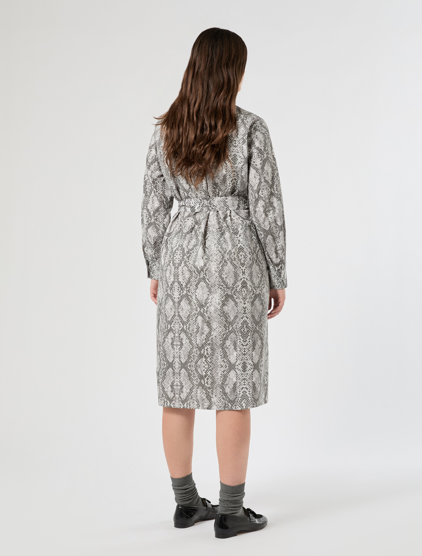 Cotton shirt dress - DARK GREY - Marina Rinaldi - 4