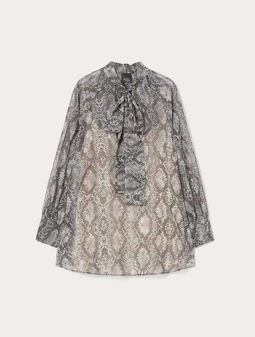 Georgette tunic - MEDIUM GREY - Marina Rinaldi