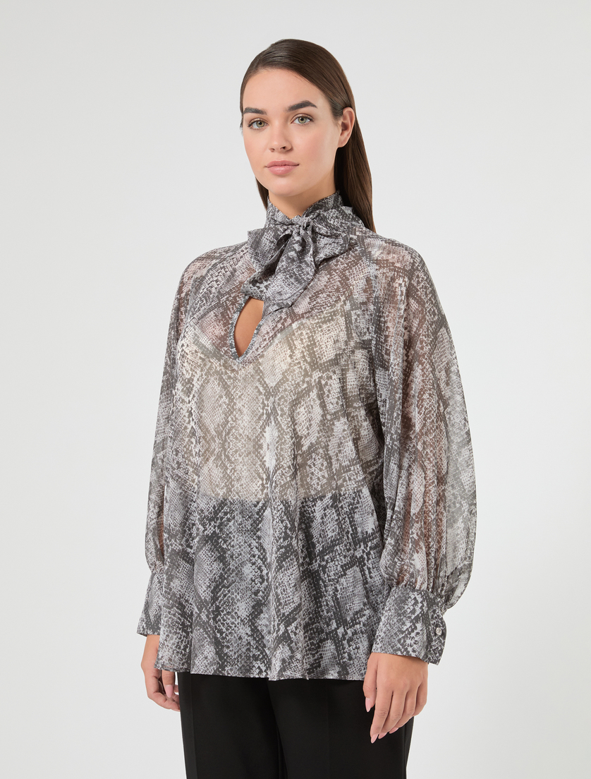 Georgette tunic - MEDIUM GREY - Marina Rinaldi - 3