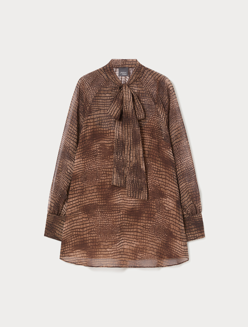 Georgette tunic - TOBACCO - Marina Rinaldi
