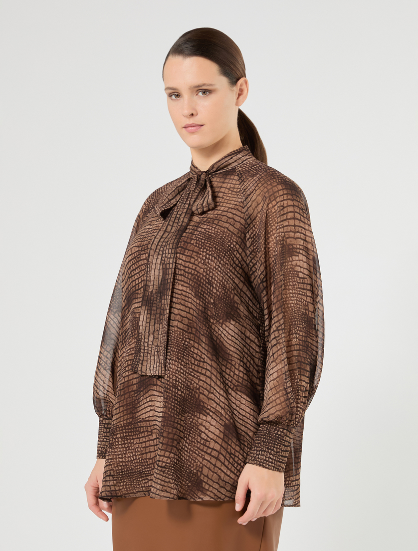 Georgette tunic - TOBACCO - Marina Rinaldi - 3