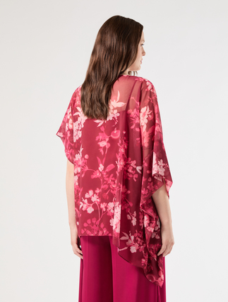 Poncho e top in georgette - BORDEAUX - Marina Rinaldi - 4