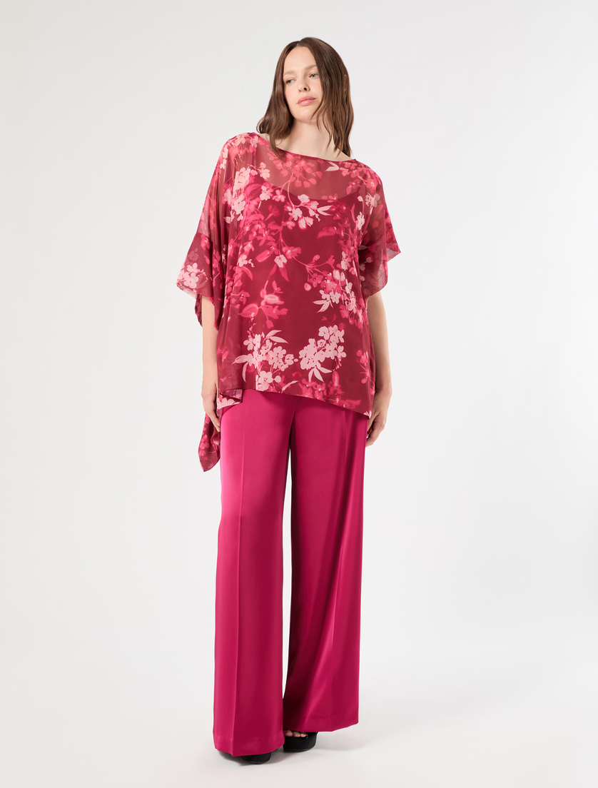 Poncho e top in georgette - BORDEAUX - Marina Rinaldi - 2
