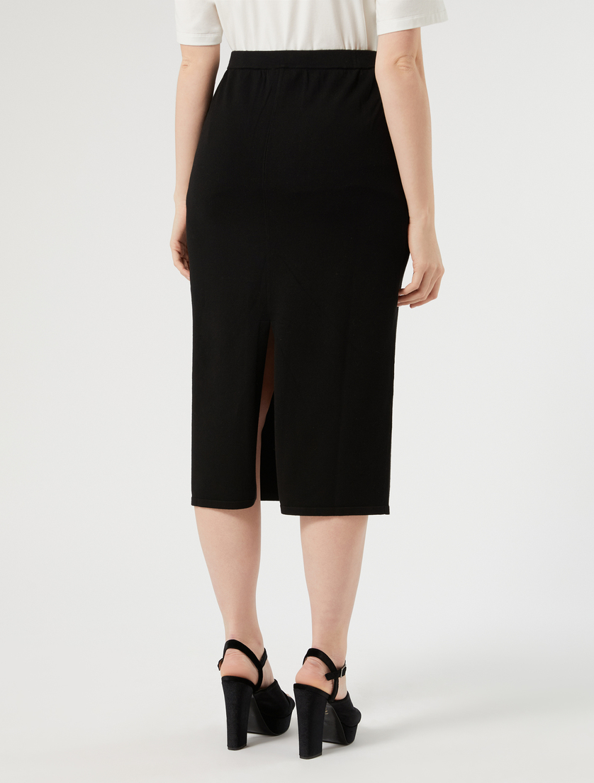 Stretch viscose skirt - BLACK - Marina Rinaldi - 4