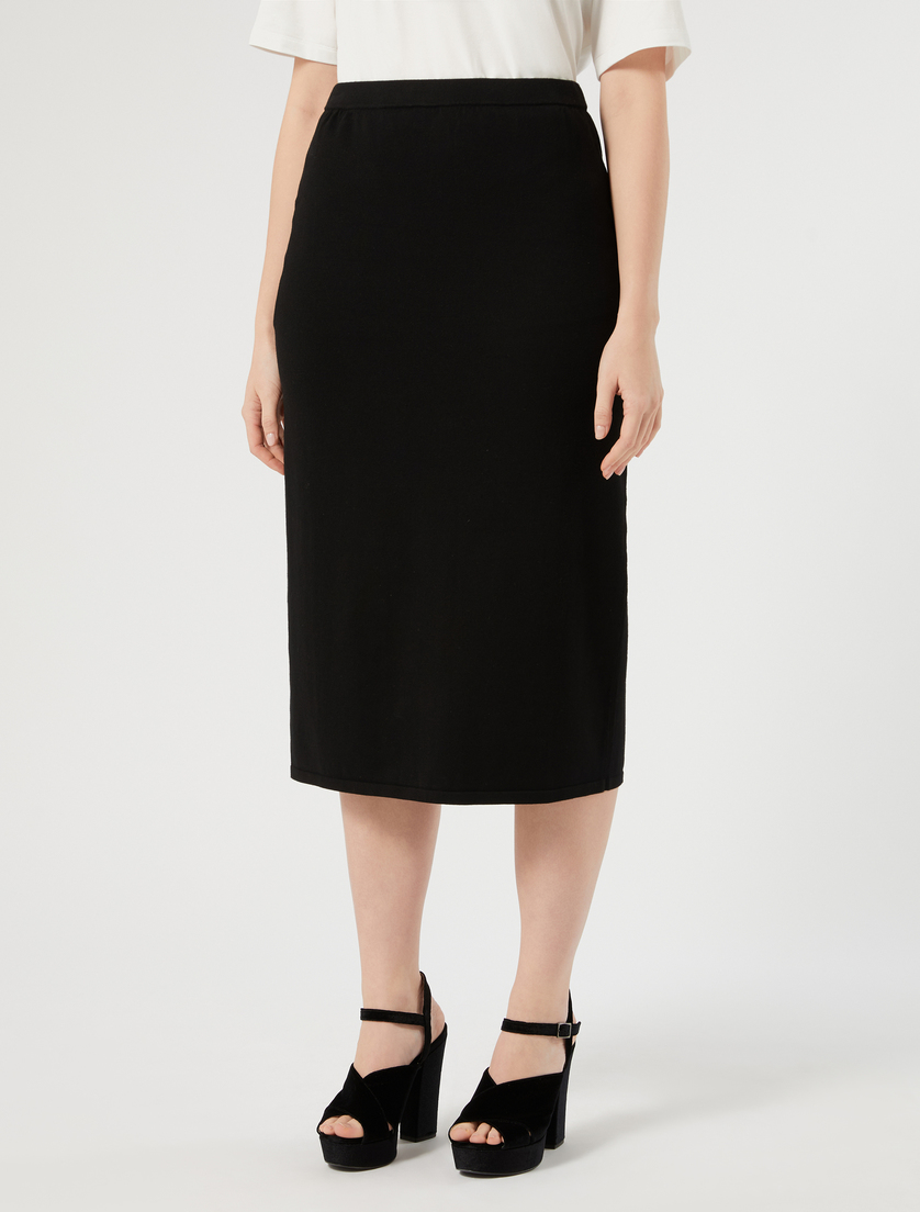 Stretch viscose skirt - BLACK - Marina Rinaldi - 3