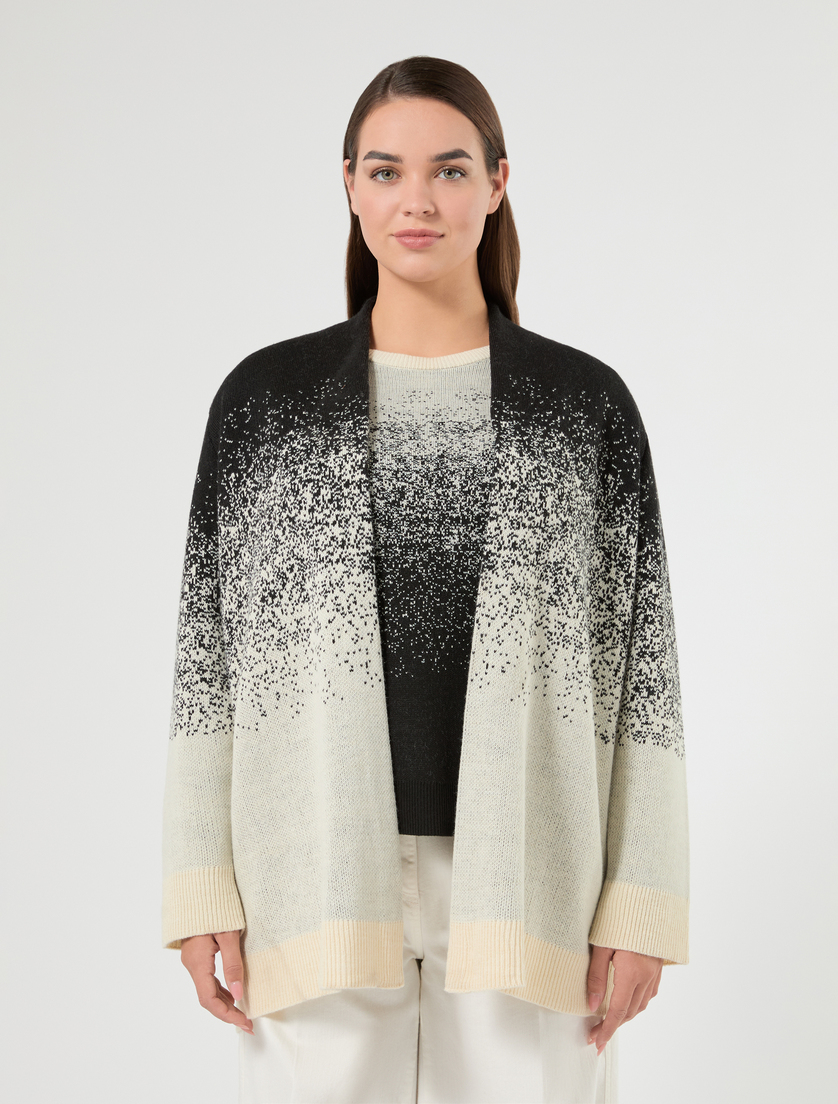 Giacca in maglia jacquard - NERO - Marina Rinaldi - 3
