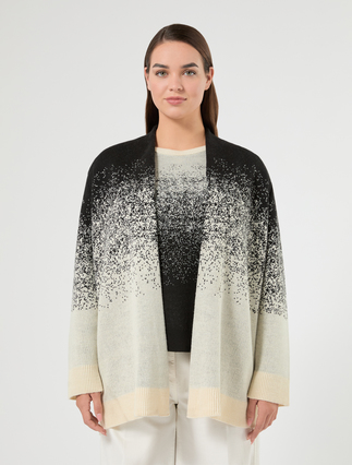 Giacca in maglia jacquard - NERO - Marina Rinaldi - 3